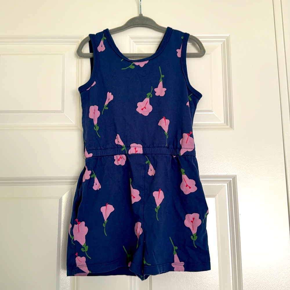 Tea Collection floral romper - girls size 5